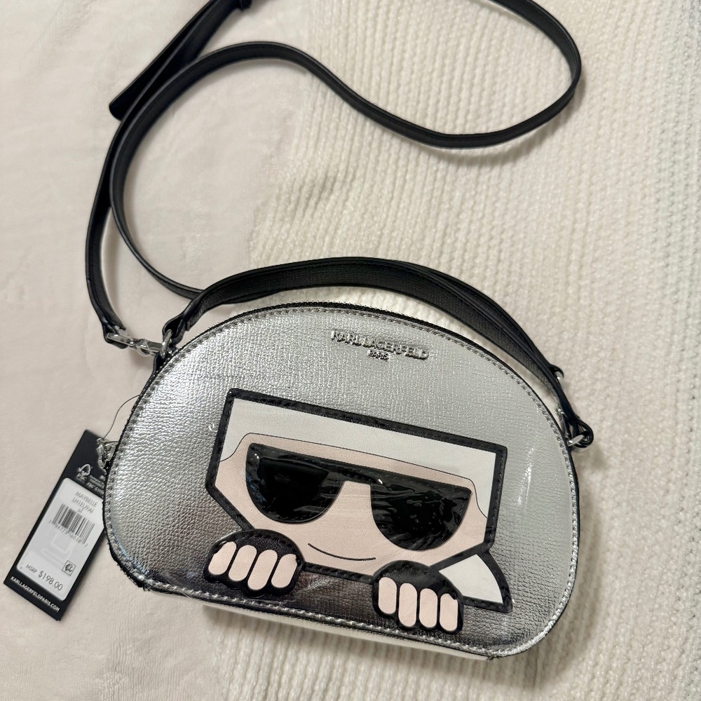 NWT Karl Lagerfeld Paris Maybelle in Silver